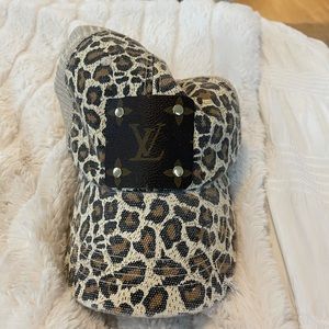Distressed Louis Vuitton Cheetah SnapBack